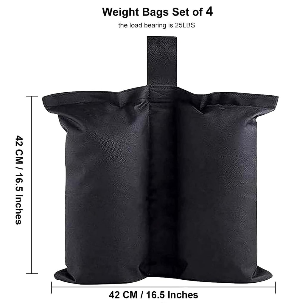 Gazebo Weights Bags, 4 Pack Gazebo Sand Weights, Heavy Duty Sand Weight Bags, Leg Weights for Pop up Canopy Tent Sun Shades, Garden Gazebos, Umbrella, Parasols, Trampolines Weighted Feet Bag