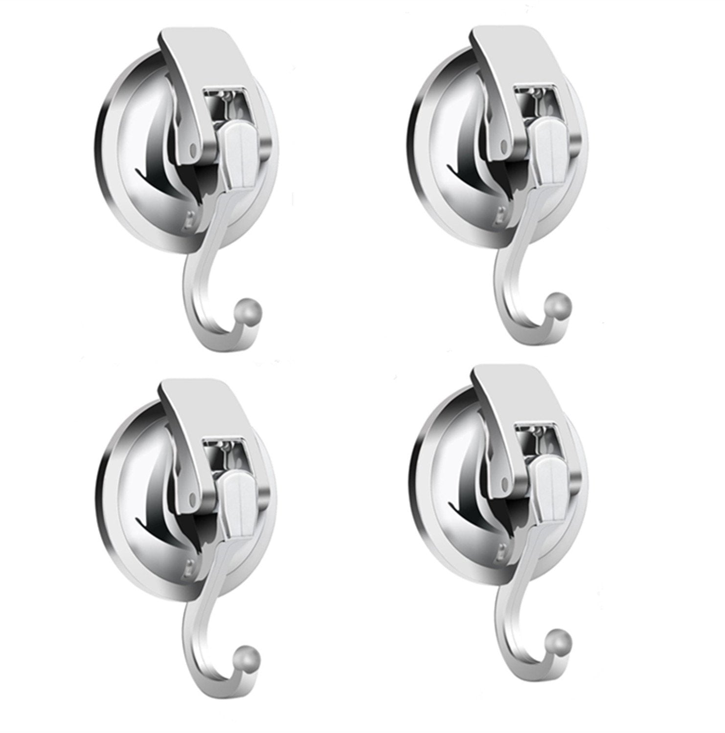 Heavy Duty Vacuum Suction Cups Hooks (4Pack) Specialized for Kitchen&Bathroom&Restroom Organization, by iRomic
