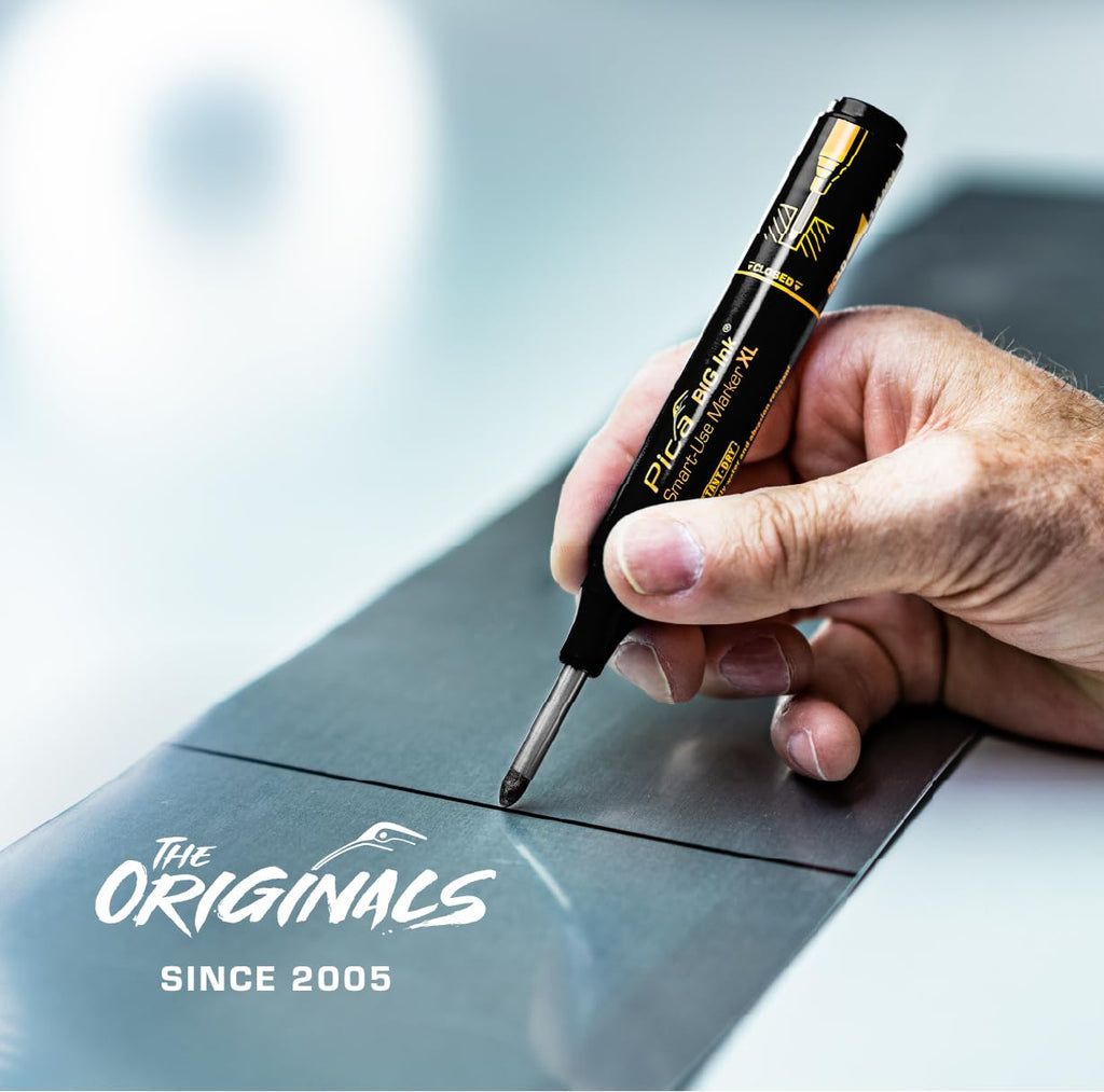Pica Big Ink Smart-Use Marker XL Black (Strong Markings, Suitable for Smooth and Dry Surfaces, Includes Case Protector) 170/46