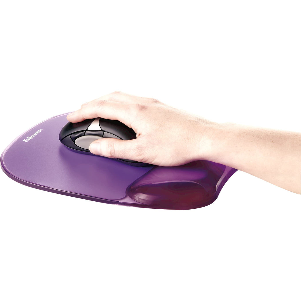 Gel Crystal Transparent Mousepad and Wrist Rest - Purple