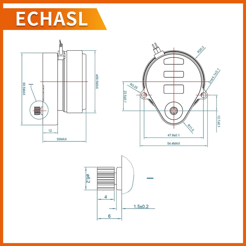 ECHASL 802360JA Zone Valve Motor Replacement, Fits Honeywell V8043/V8044 Solenoid, 24V, 50/60Hz, 5W, 6/5 RPM, Silver