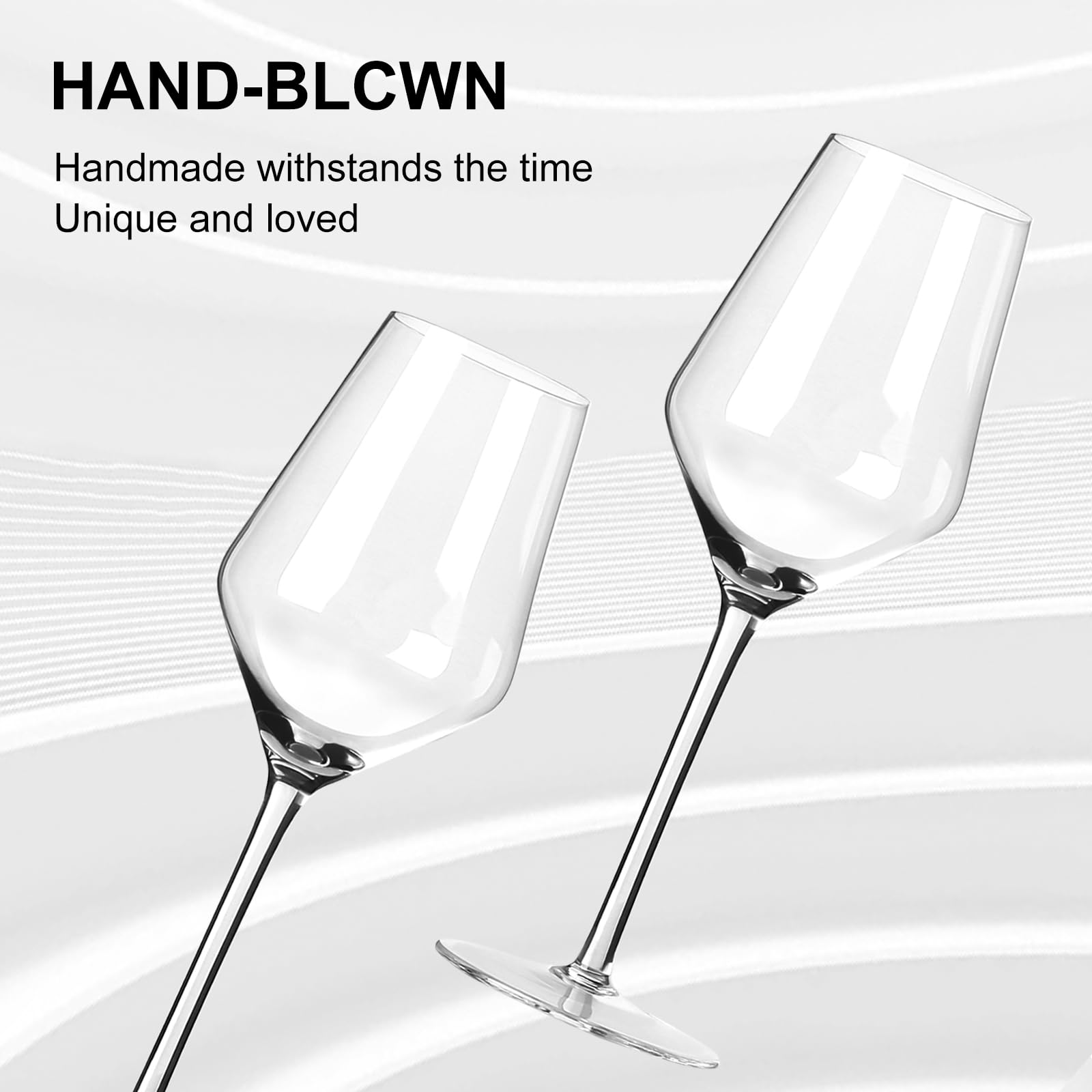 AMYOOLE Red Wine Glasses Set of 4,15 oz Lead-Free Crystal Clear Wine Glass, Hand-Blown Italian White Wine Glass, Great Gift Packaging