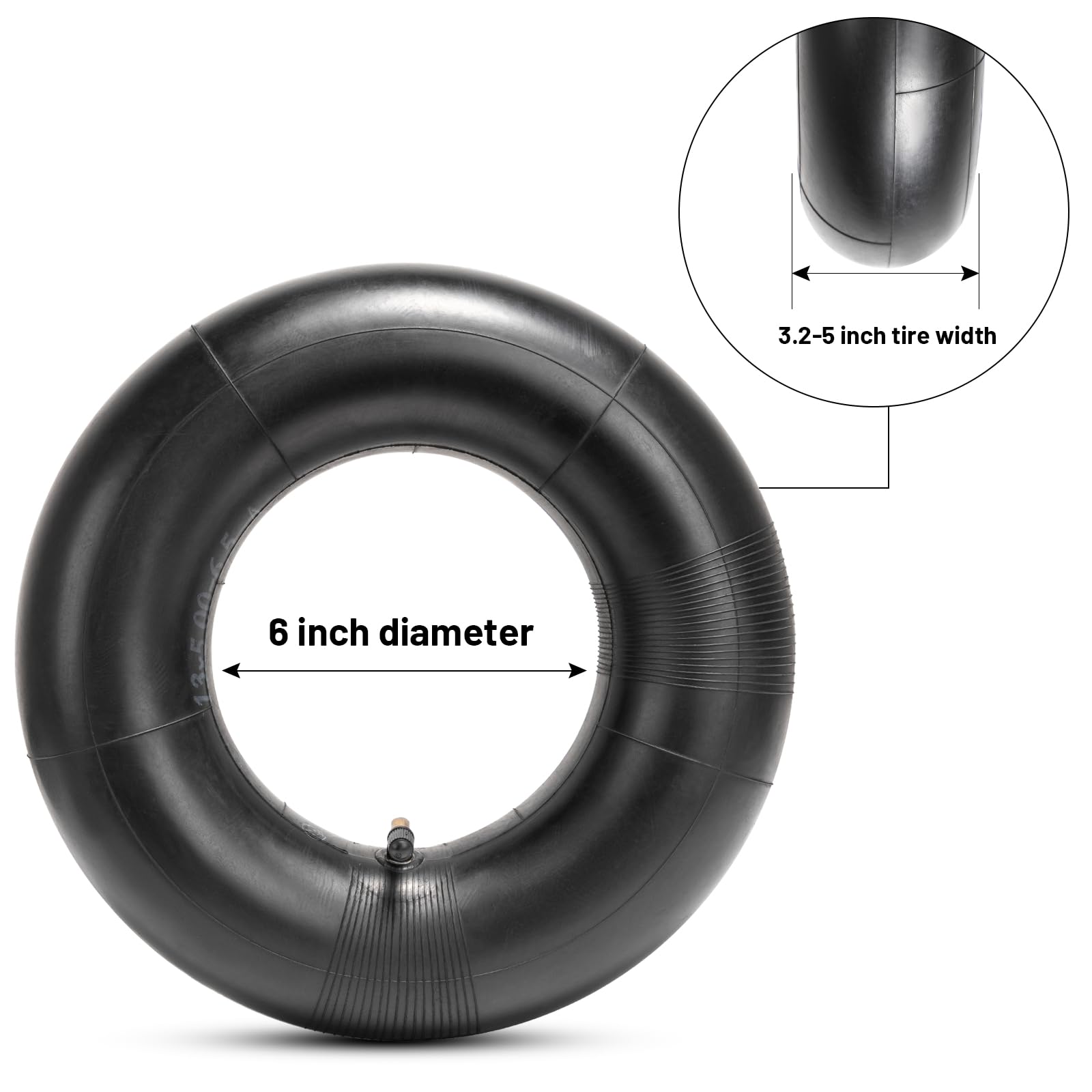 YeYouC Heavy Duty 13x5.00-6" Inner Tubes, Exact Replacement 5.00-6/4.00-6 Tire Tube with TR87 Bent Valve Stem for Razor Dirt Quad, Lawn Mowers, Snow Blowers, ATVs, Go Kart, and More (Pack of 2)
