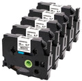 Replace for TZe Tape 18mm TZe-241 Compatible Brother Label Maker Tape 18 mm 0.7 Inches Laminated TZ241 Ptouch Label TZ Black on White Tapes Work with PT-D400AD PT-D410 PT-D460BT PT-D600, 5-Pack