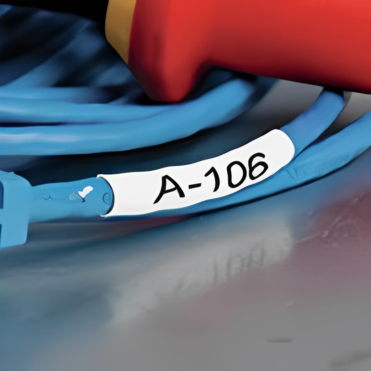 Aonomi Rhino 4200 Heat Shrink Tube Compatible with DYMO 18051 18053 18055 1/4" 3/8" 1/2" 6mm 9mm 12mm Heat Shrink Tube for DYMO Rhino 5200 5000 6000 Industrial Label Maker,Black on White,3-Pack