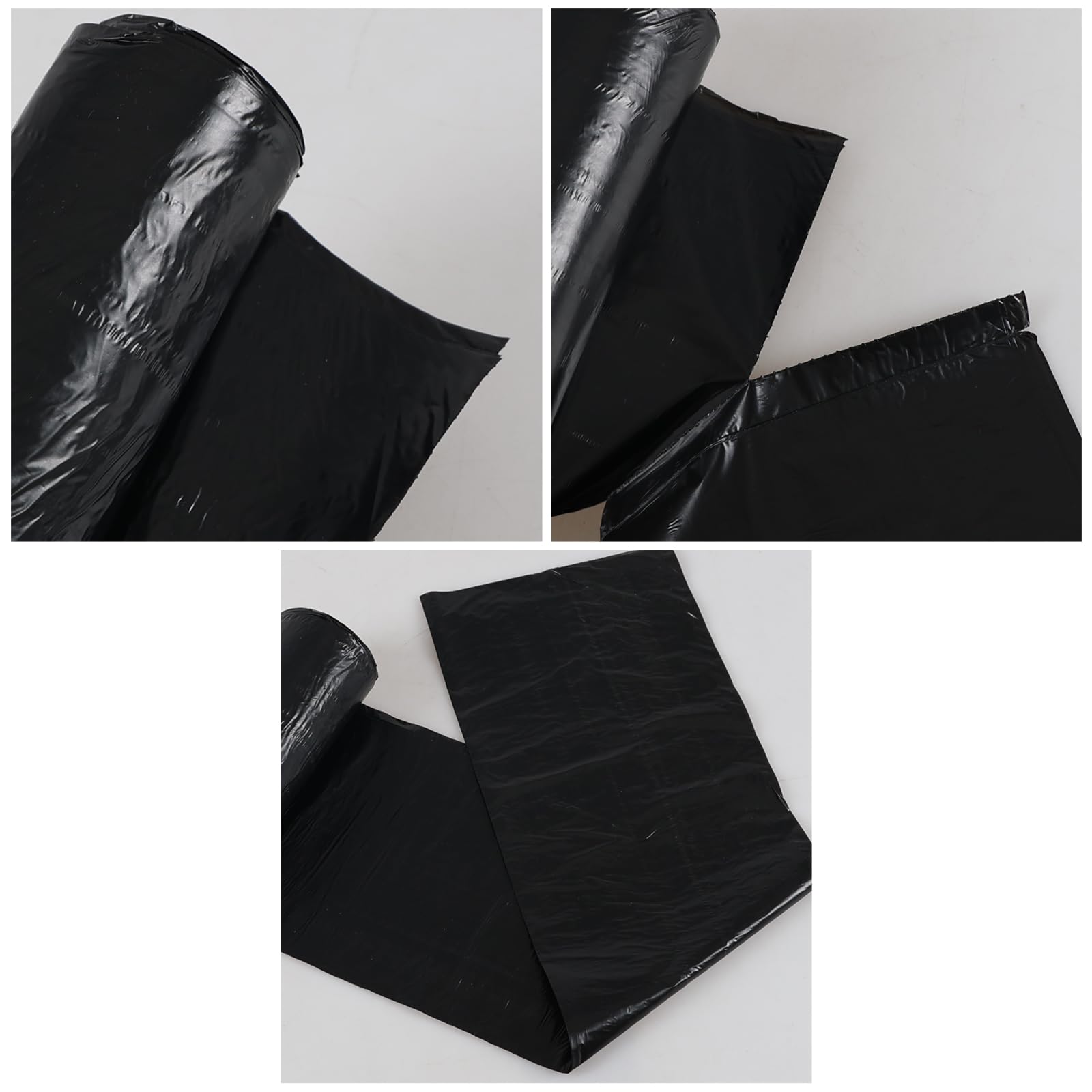 Wakikini 13 Gallon Kitchen Garbage Bags, 50 L Large Trash Bags, 150 Bags, Black