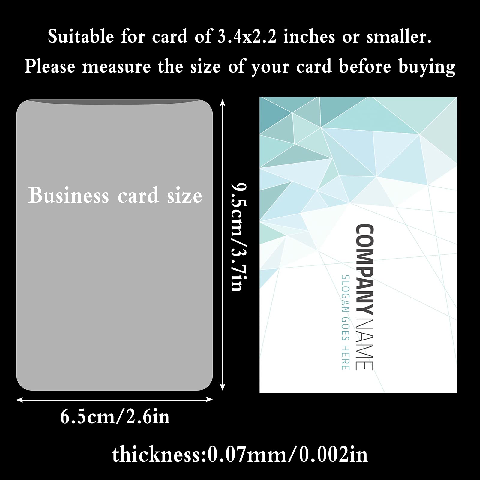 300 PCS Thermal Laminating Sheets, 2.6 x 3.7 Inch (Business Card Size) Transparent Hot Laminating Sheets Thermal Laminating Paper for Protecting Business Card ID Card