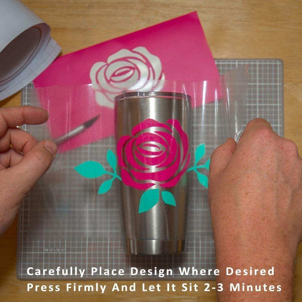 Xvinyl Transfer Tape for Vinyl - Clear Grid 12”x50FT Transfer Tape Roll Works Great with Oracal 651, 631 and Cricut Vinyl