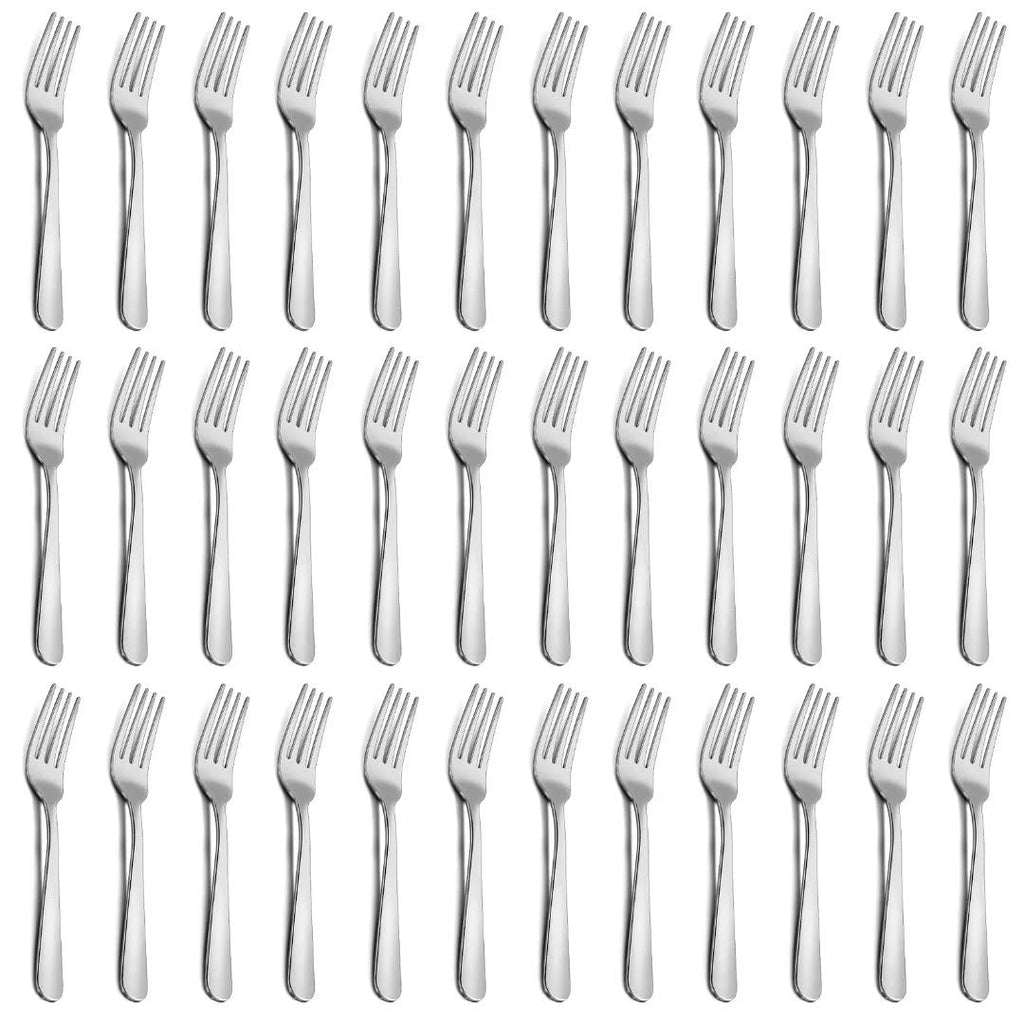 36-Piece Dinner Forks Set, Funnydin 7.1 Inches Stainless Steel Forks Silverware, Durable Table Forks Set, Use for Home, Hotel and Restaurant - Mirror Polished, Dishwasher Safe