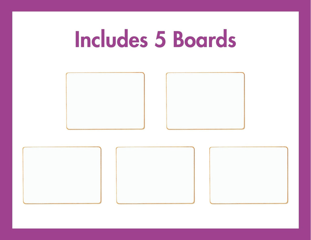 Dowling Magnets Magnetic Dry-Erase Boards (Double-Sided Blank), 5 Pack, 12" Long x 8.75" Wide (735207)