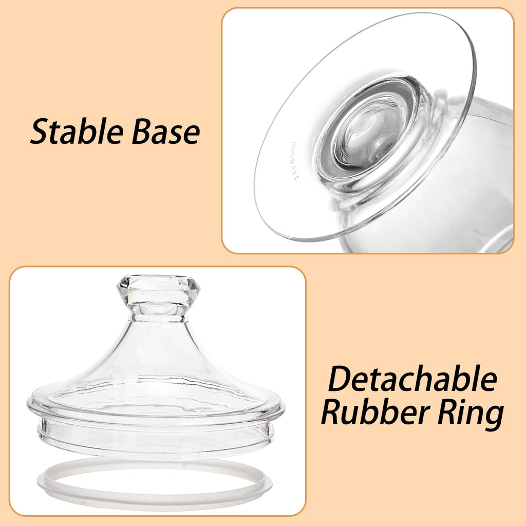 Hacaroa 2 Pack Acrylic Apothecary Jars with Airtight Lids, 40oz Clear Plastic Candy Buffet Jars, Decorative Bathroom Container for Bath Salt, Changing Table,