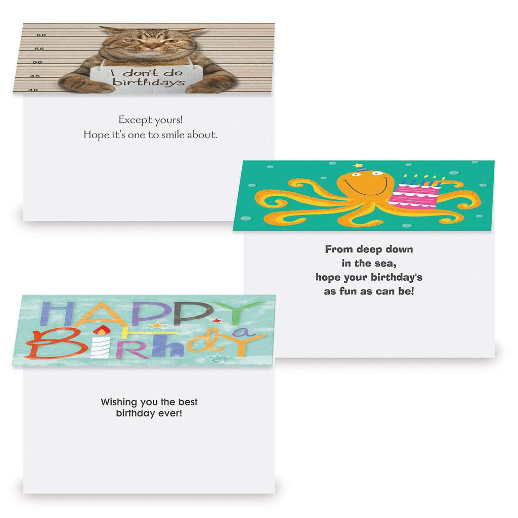 Current Mega Happy Birthday Greeting Card Value Pack – Set of 36 (18 Designs), Large 5 x 7 inches, Envelopes Included