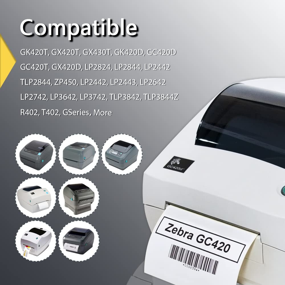 BETCKEY - 1" x 0.5" (25 mm x 13 mm) Small Labels Compatible with Zebra & More Label Printer,Premium Adhesive & Perforated [2 Rolls, 4860 Labels]