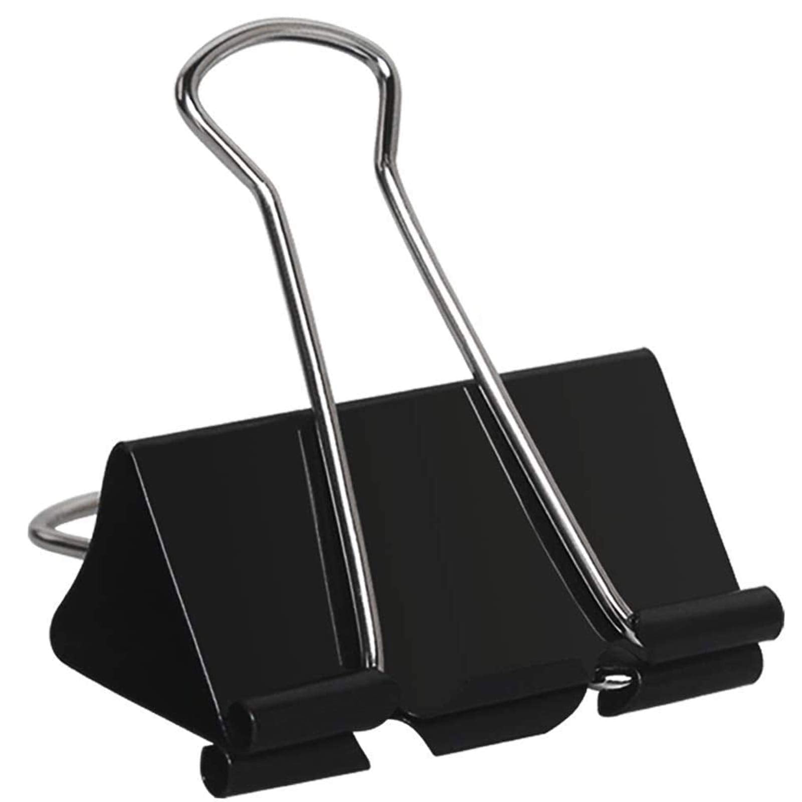 Aniann 24 Pack Extra Large Binder Clips 2 inch Black Jumbo Paper Binder Clips Big Metal Paper Clamps for Home School Office