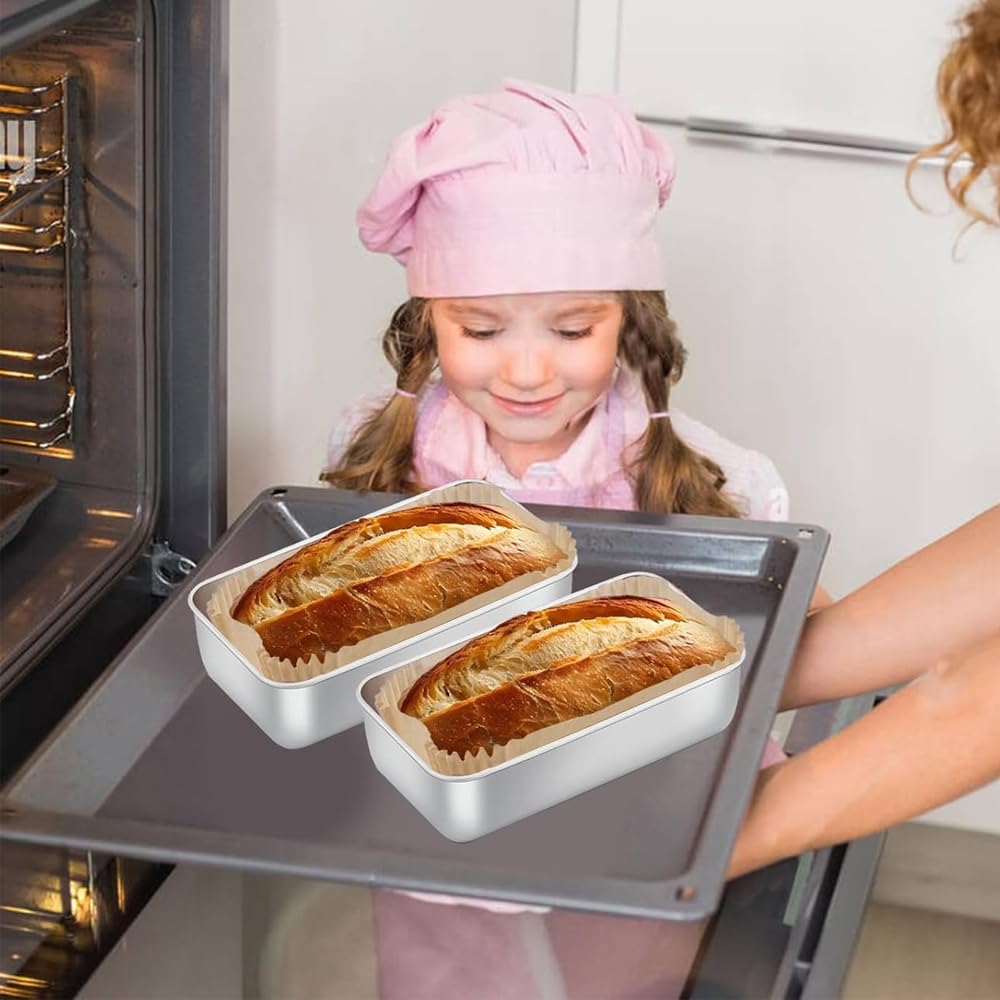 150 Pcs Parchment Paper Loaf Bread Pan Liners Unbleached Parchment Paper Baking Essentials for 9"X5" Loaf Pan Disposable Rectangle Paper Liners for Baking Cakes Banana Bread