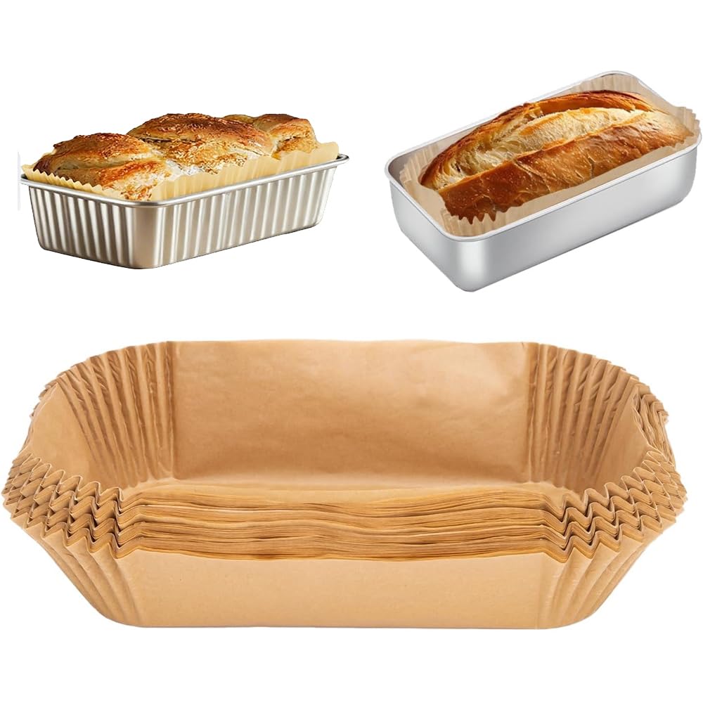 150 Pcs Parchment Paper Loaf Bread Pan Liners Unbleached Parchment Paper Baking Essentials for 9"X5" Loaf Pan Disposable Rectangle Paper Liners for Baking Cakes Banana Bread