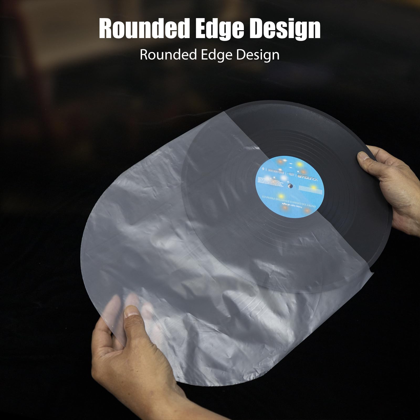 100 Vinyl Record Sleeves-Fits 12 Inch Single, Double, and Gatefold LPs - Protect Your Record Collection (Inner Sleeves-Round Bottom)