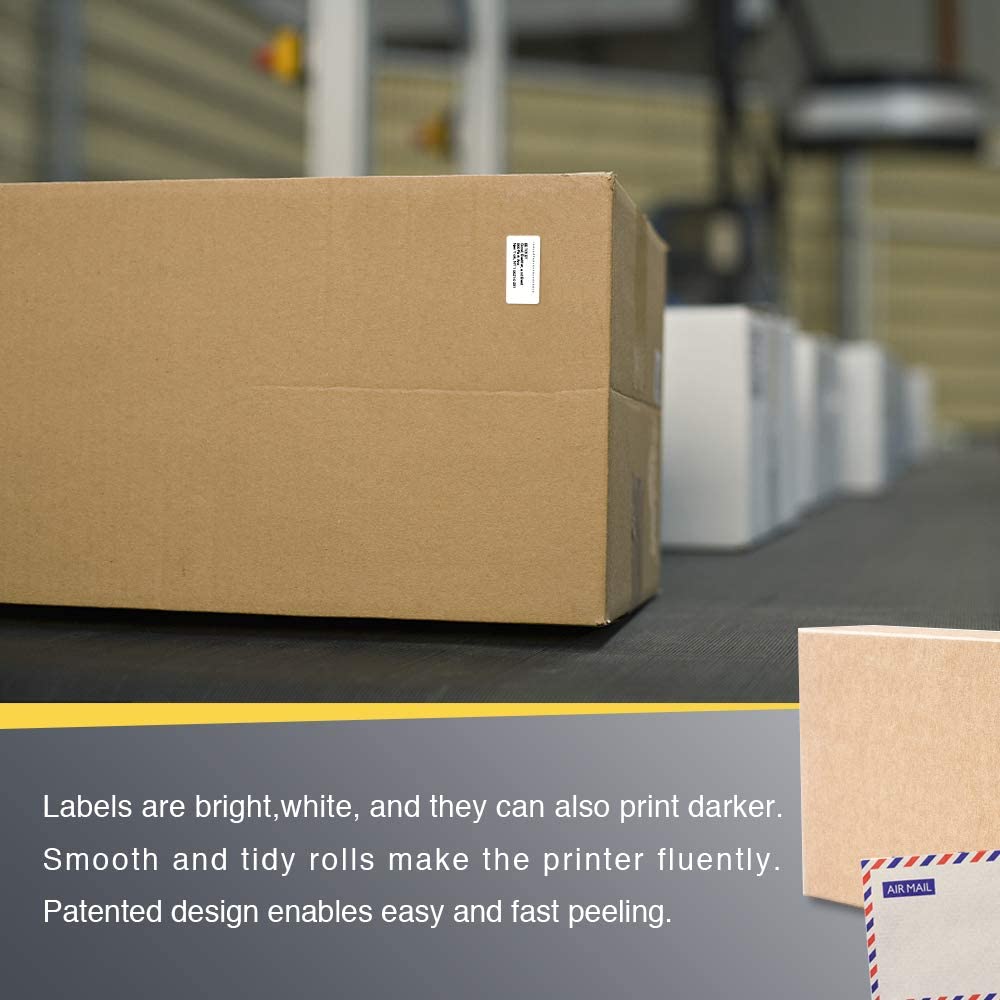 BETCKEY - 1" x 0.5" (25 mm x 13 mm) Small Labels Compatible with Zebra & More Label Printer, Premium Adhesive & Perforated [6 Rolls, 14580 Labels]
