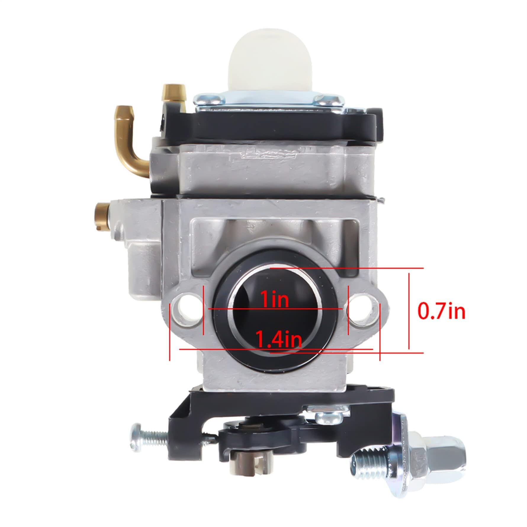 munirater Carburetor Replacement for Earthquake 43cc Engine E43 E43CE E43WC Auger MD43 WE43 WE43E WE43CE Edger Powermate PEA438 PCV43 Tiller Cultivator with Fuel Line