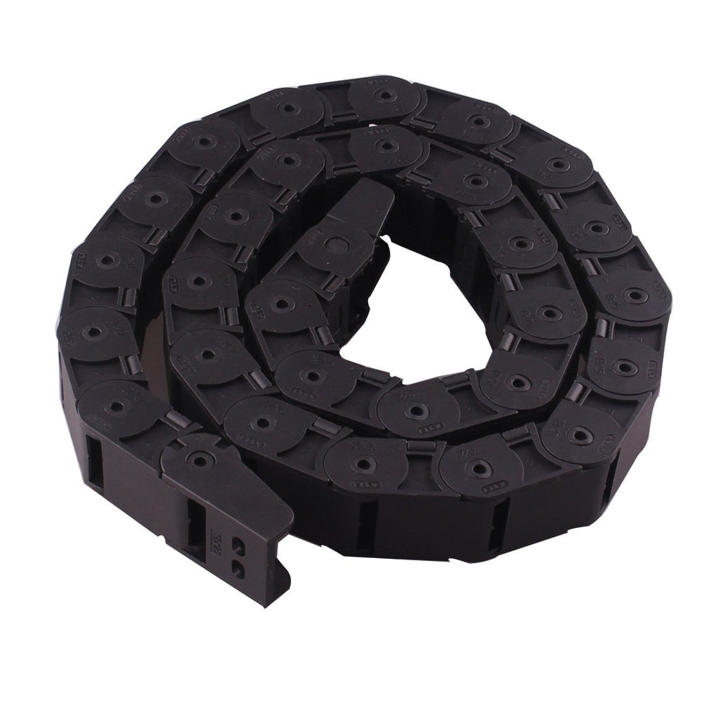 1M 18 x 25mm Plastic Open One Side Type CNC Machine Tool Cable Drag Chain Wire Carrier Black Ted Lele (18mm x 25mm)