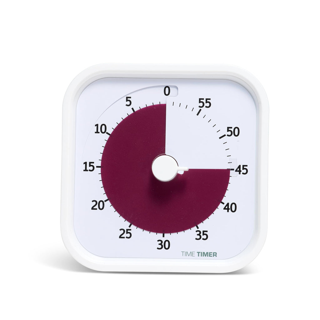 TIME TIMER Time Timer MOD - 60-Minute Visual Timer Home Edition, for Home Schooling, School Desk, Office Desk and Meetings, White