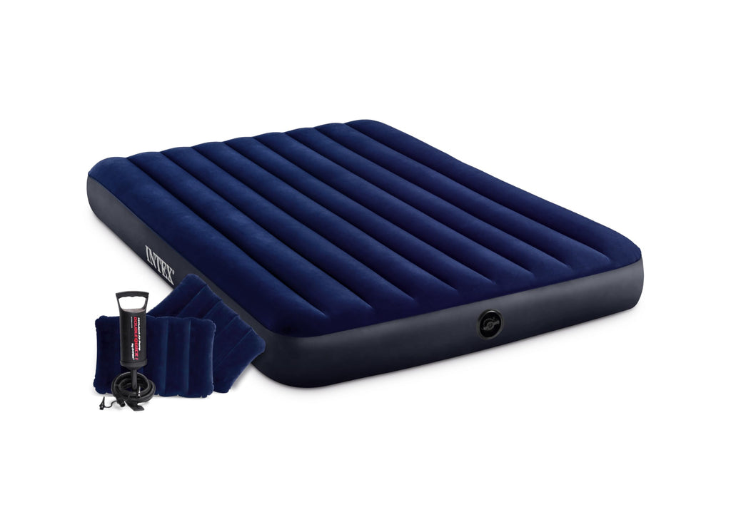 Intex Dura-Beam® Standard Downy Queen Air Mattress 10" Queen with Hand Pump