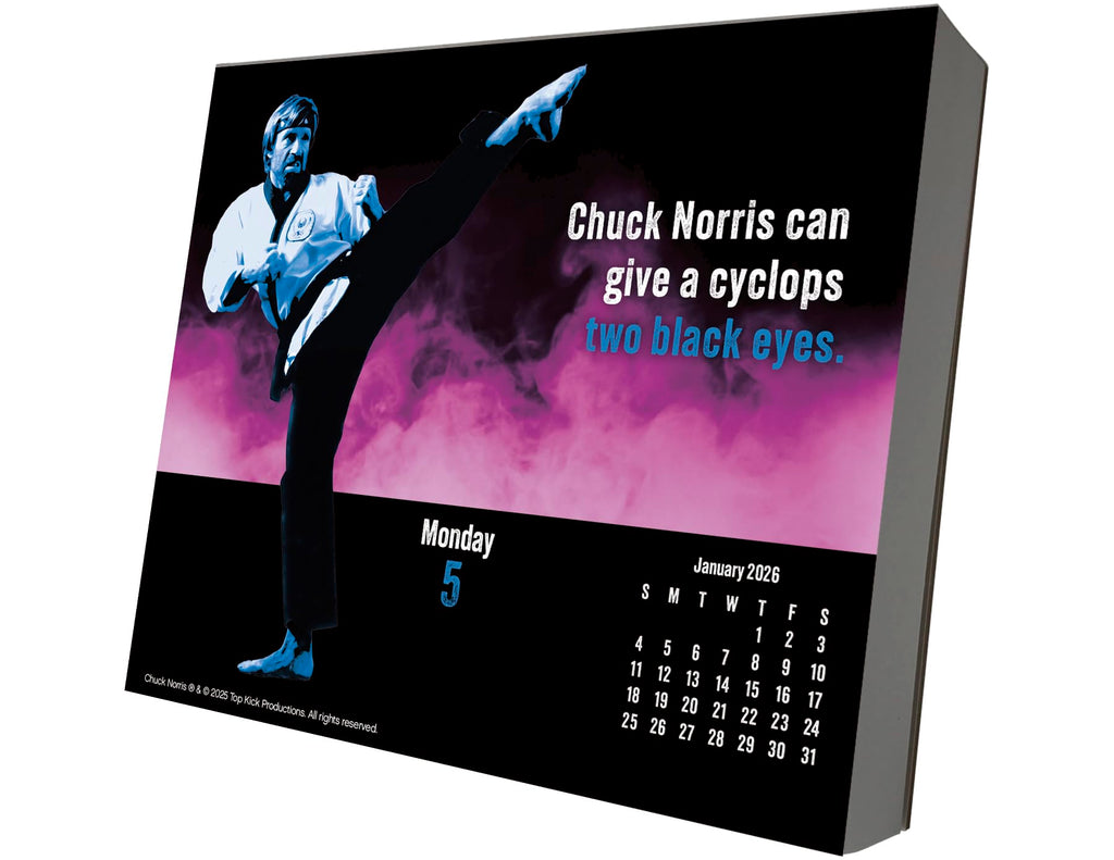2026 Chuck Norris Day-at-a-Time Box Calendar