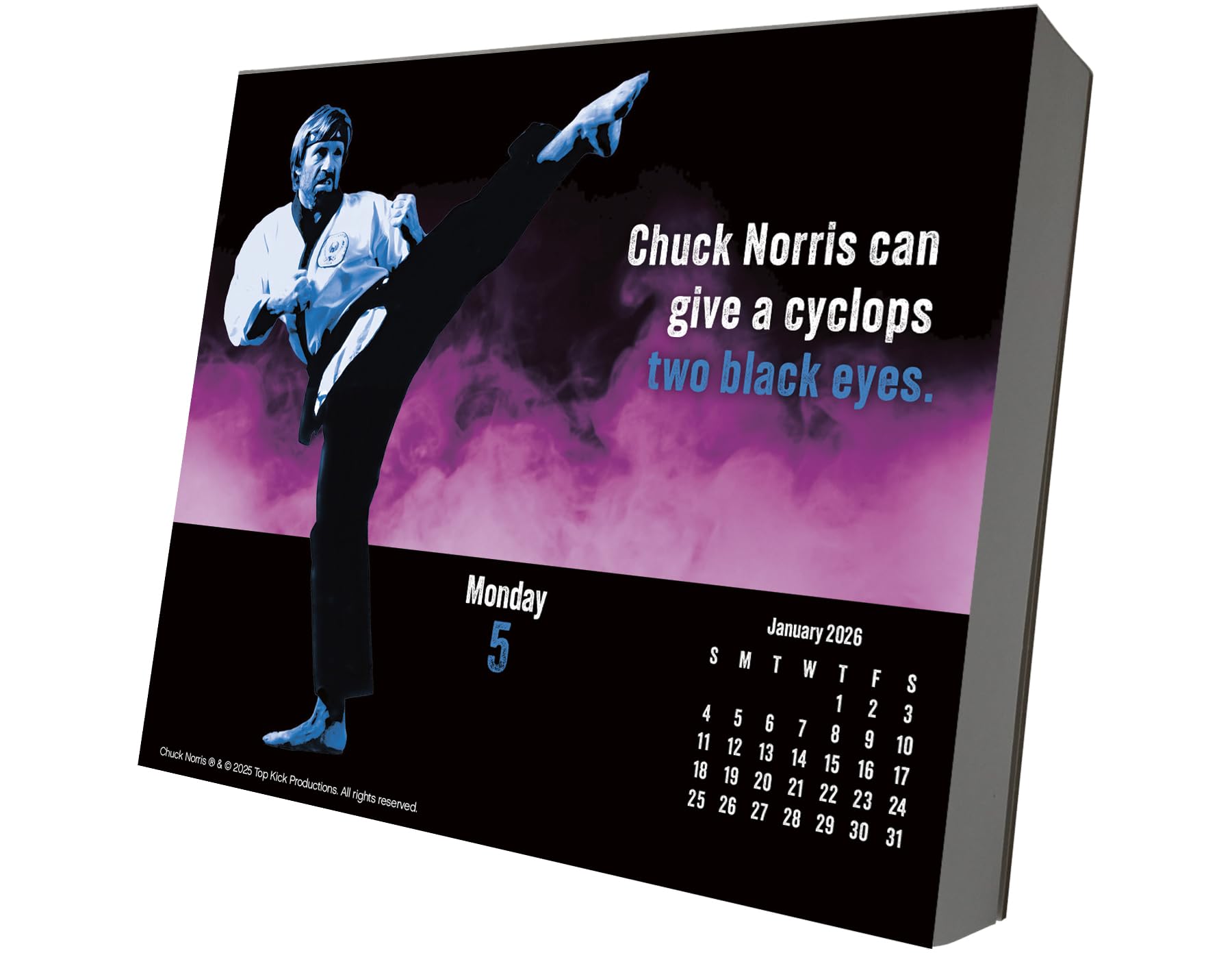 2026 Chuck Norris Day-at-a-Time Box Calendar