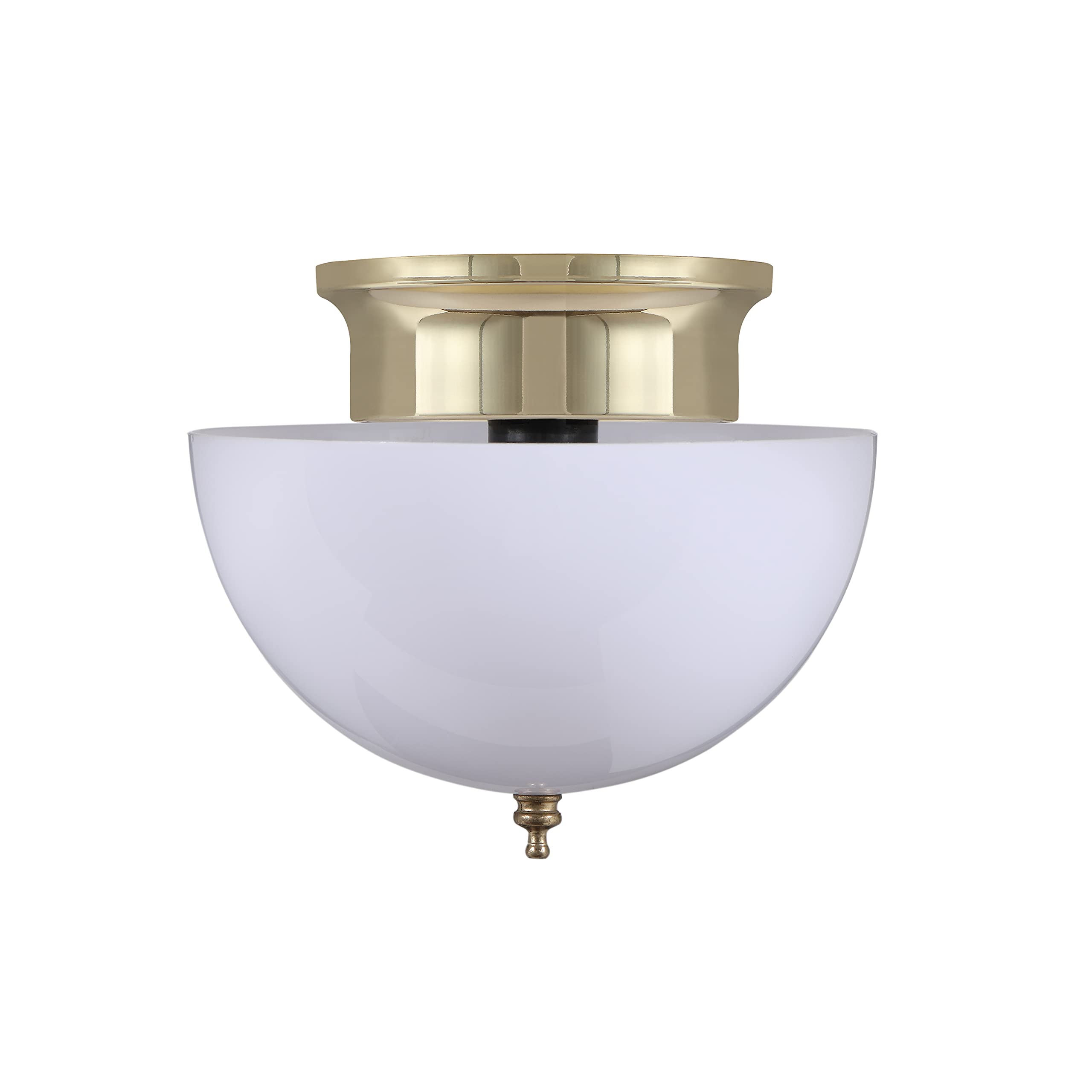 Aspen Creative 28008-15-2, Clip-on Dome Shade for A-Type Bulb Indoor Location Light Fixtures/White Finish, 7 5/8" Diameter x 4" Height, 2 Pack