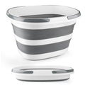 Collapsible Bucket 16L, Folding Mop Bucket for Cleaning Supplies, Portable Sink Wash Basin for Car Washing Laundry Fishing Camping Beach, Plastic Tub Ice Buckets with Handle for RV New Home Essentials