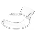 Pouring Shield for KitchenAid 4.5-5 Quart Tilt-Head Stand Mixers Artisan & Classic Series by MMOBIEL – Pouring Chute & Prevent Splattering – Splash Guard for Stainless Steel, Glass & Ceramic Bowls
