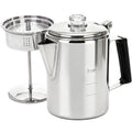 Cididu Coffee Percolator 9 Cup Camping Coffee Pot, Coffee Pot Outdoors, Stainless Steel Stove Top Brew Coffee Maker on Fire, Ideal for Group Camping, Hiking, Backpacking, RV and Travel