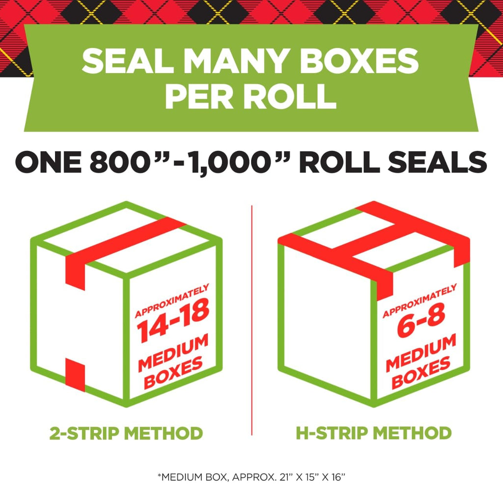 Scotch Sure Start Shipping Packaging Tape, 1.88" x 22.2 yd, Designed for Packing, Shipping and Mailing, Quiet Unwind, No Splitting or Tearing, 1.5" Core, Clear, 6 Dispensered Rolls (145-6)
