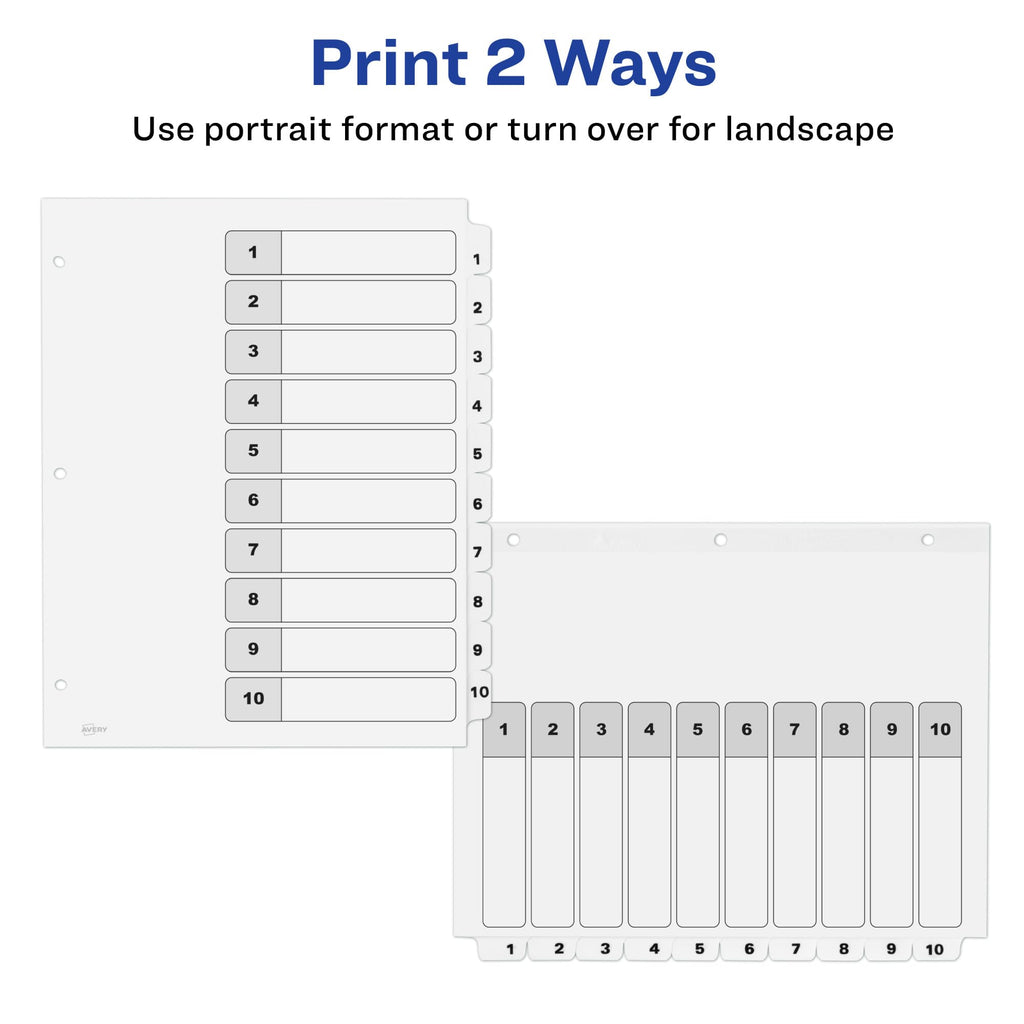 Ready Index Customizable Table of Contents Divider
