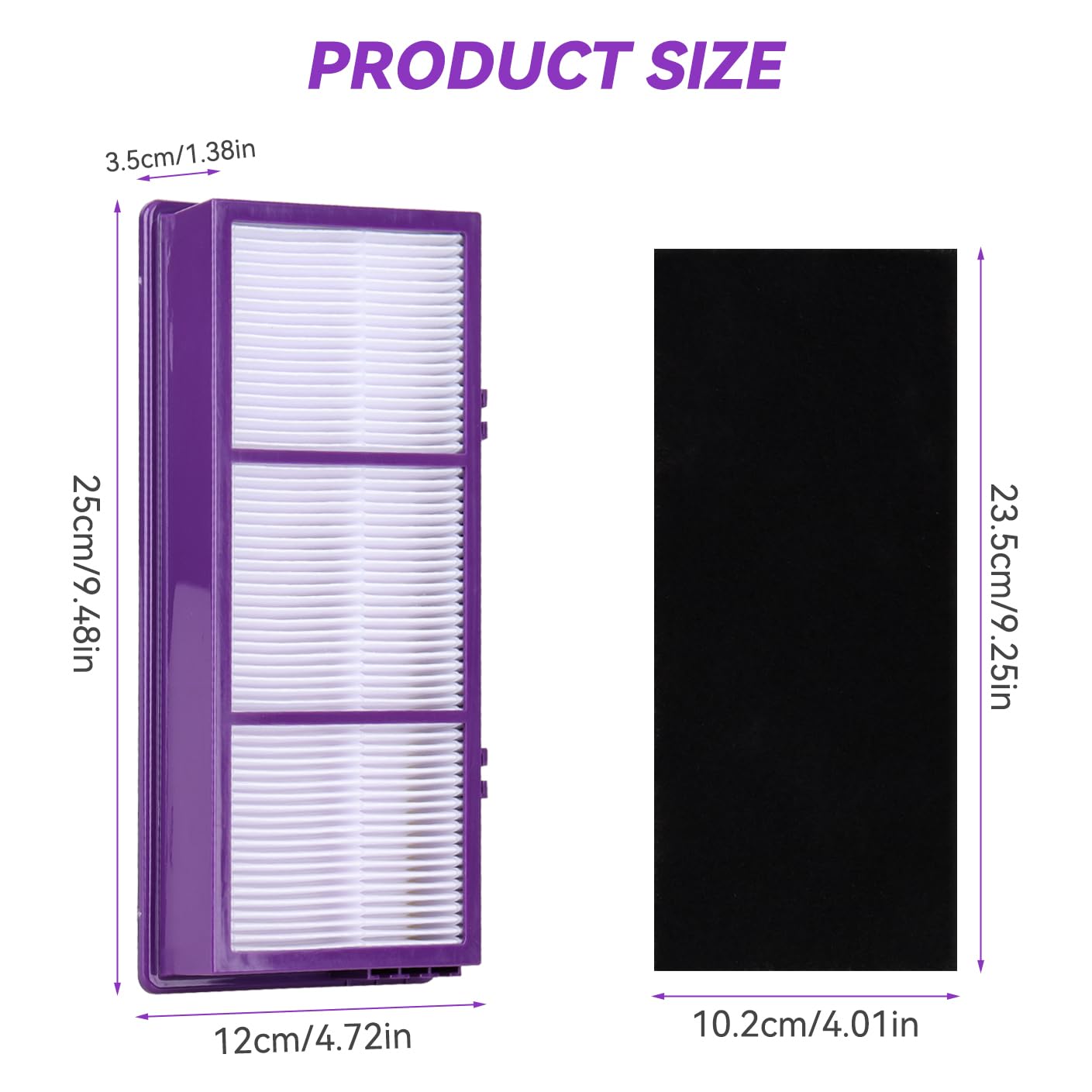 HAPF300AP Filter Compatible with Holmes AER1 HAPF300AP-U4 and Bionaire Air Filters: 3 HEPA + 9 Carbon Booster Filters £¨Purple)