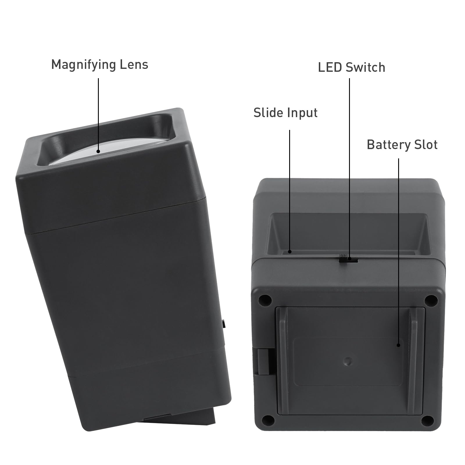 35mm Slide Film Viewer, 2X Magnification Slide Viewer, Desk Top LED Lighted Illuminated Viewing Old Slides (2 AAA Batteries Included)