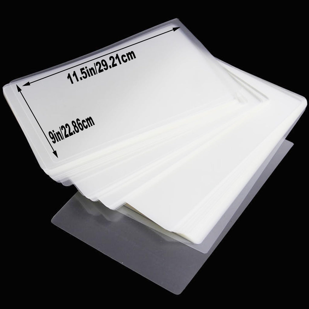 MBLABEL 200 Pack Clear Thermal Laminating Plastic Paper Laminator Sheets, 3 Mil Laminating Sheets, 9 x 11.5 Inch Thermal Laminating Pouches for Thermal Laminator