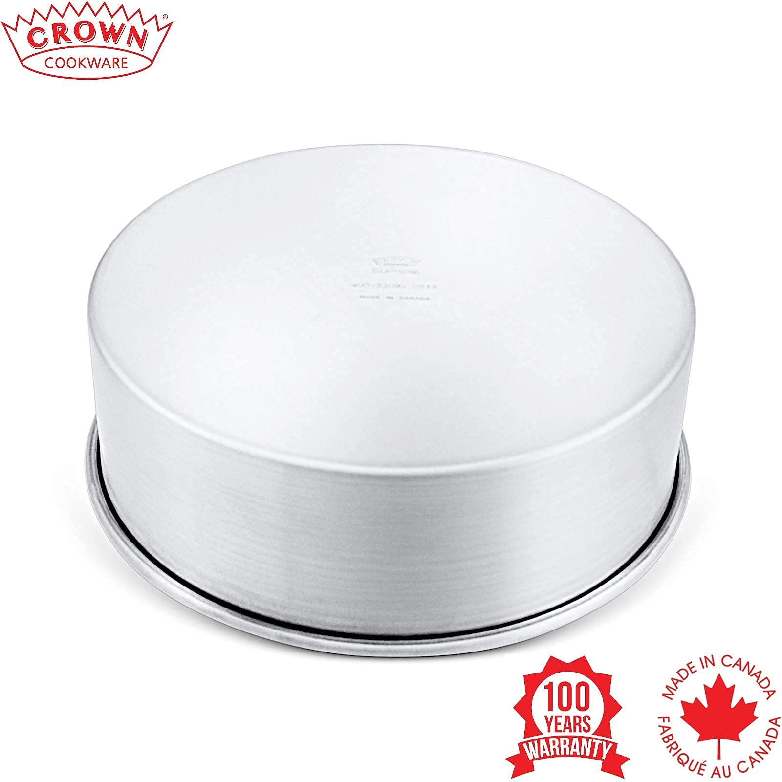 Crown 8 inch Cake Pans, 2" Deep, Set of 2, Heavy Duty, Even-Heating, Pure Aluminum, 20 cm Cake Pan