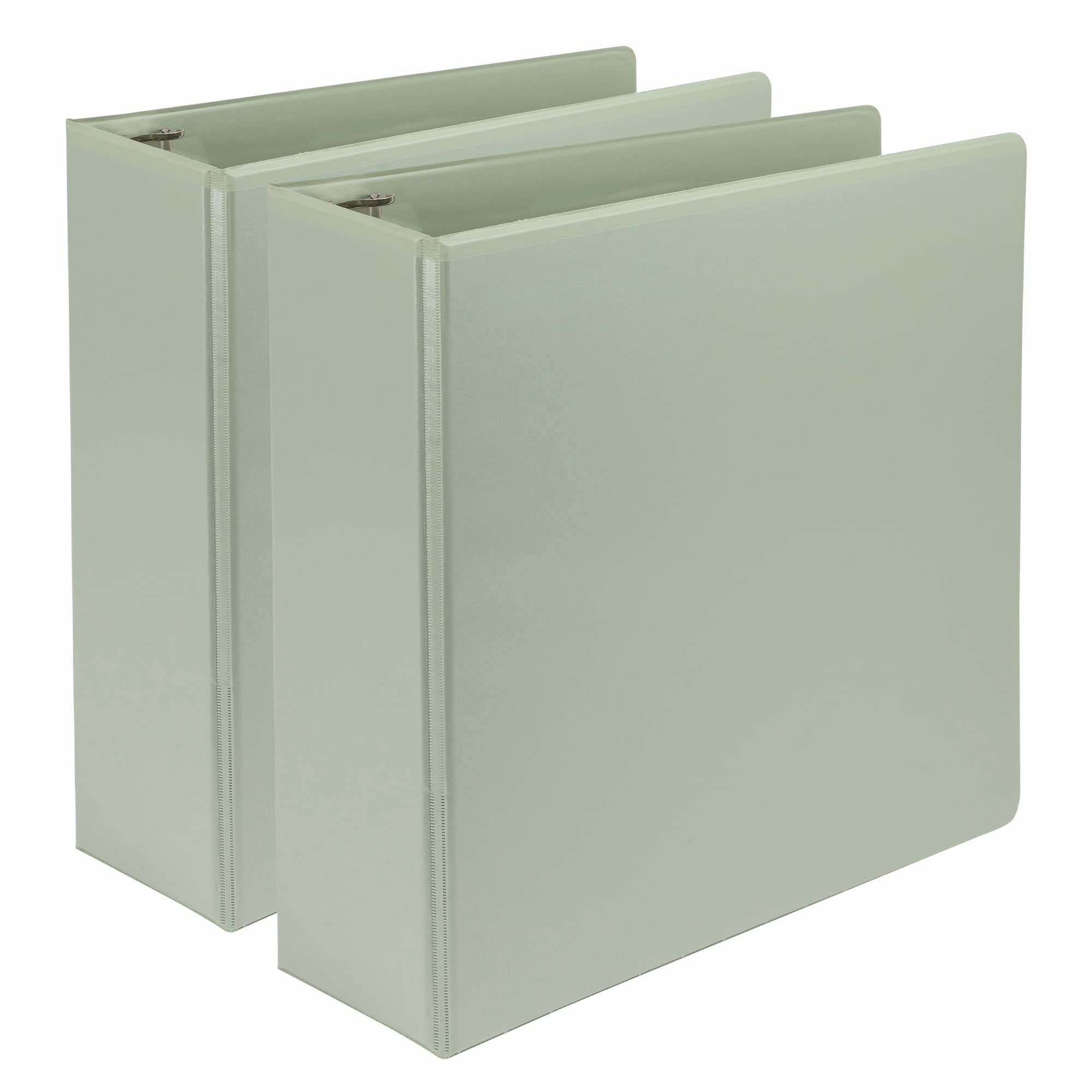 Samsill Plant-Based 3 Inch Durable D-Ring, Made in USA, View Binder, Eco-Friendly, USDA Certified Biobased, 2 Pack, Sage Green