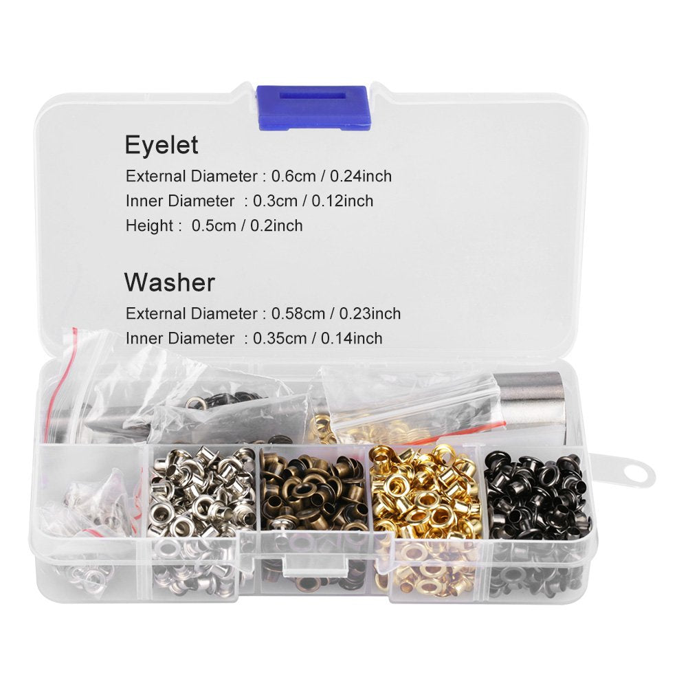 Eyelet Grommet Set Washers Fastener for Leather Craft Clothes Sewing Accessories with 3pcs Handwork Tools Set(3mmx420pcs)
