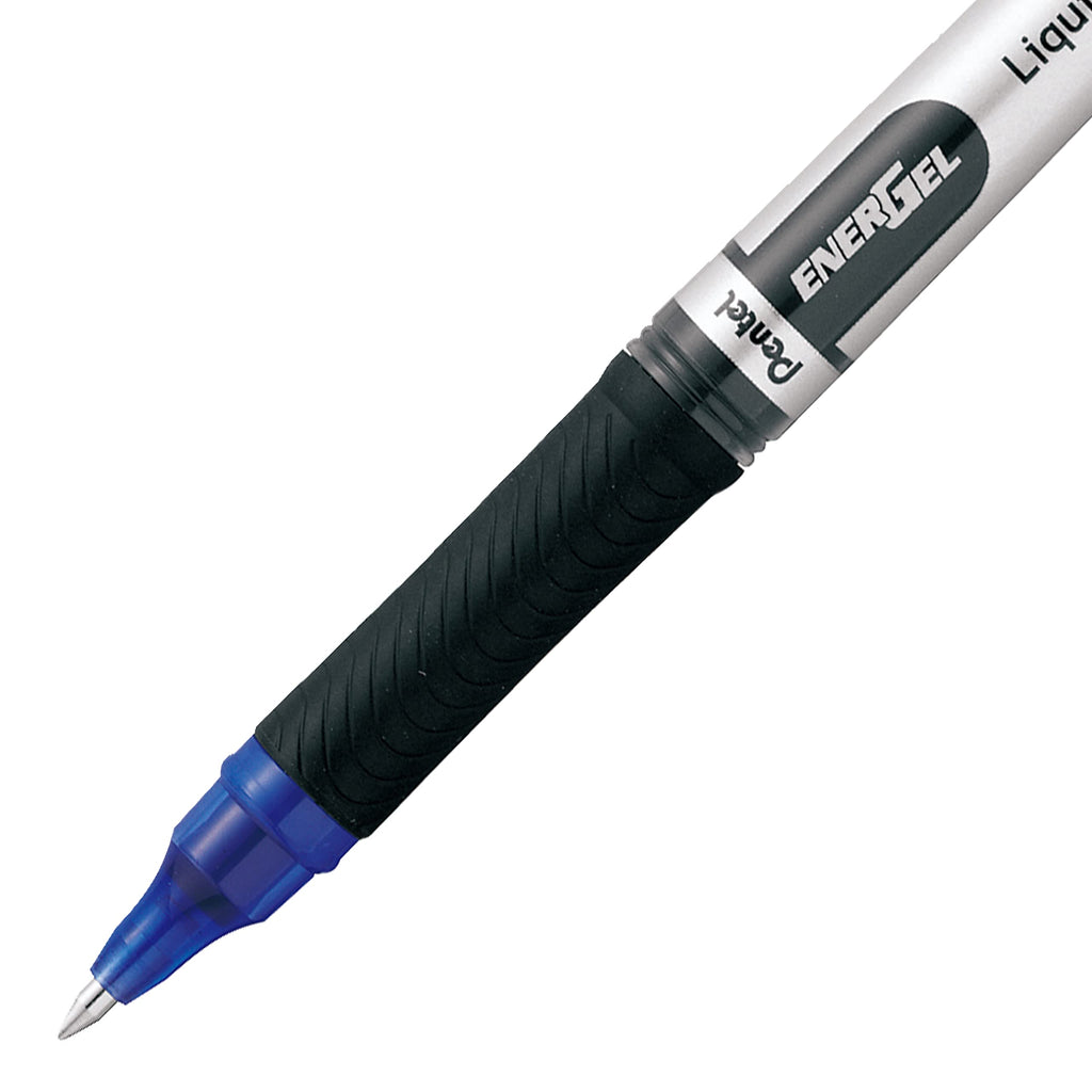 Pentel EnerGel Liquid Gel Rollerball Pen with Cap to Protect Pockets, Everyday Use, Office Supplies, School Supplies, 0.7mm Medium Point, Blue Ink, BL17-C, Box of 12