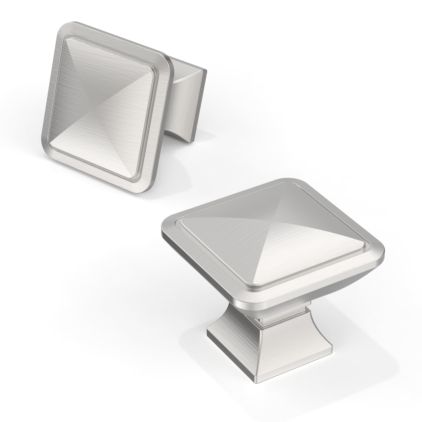 Talentedeco 10 Pack Brushed Satin Nickel Kitchen Cabinet Knobs Cabinet Pulls Drawer Knobs Cabinet Hardware Zinc Knobs for Drawers