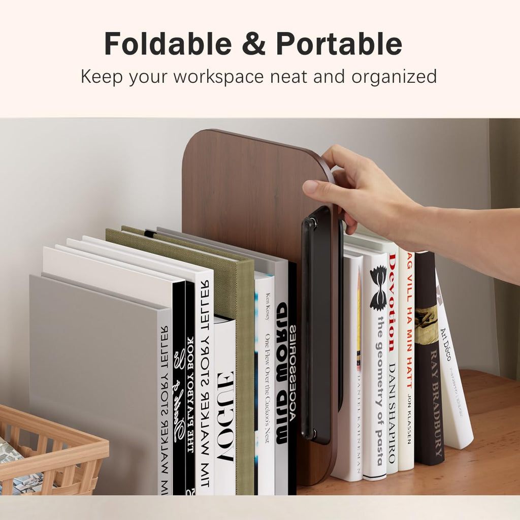 BEAUTRIP Book Stand for Reading, Foldable Book Holder for Desk Hands Free, Display Stand for Office, Kitchen, Cookbooks, Textbook, Recipe, Magazines, Tablets and Laptops