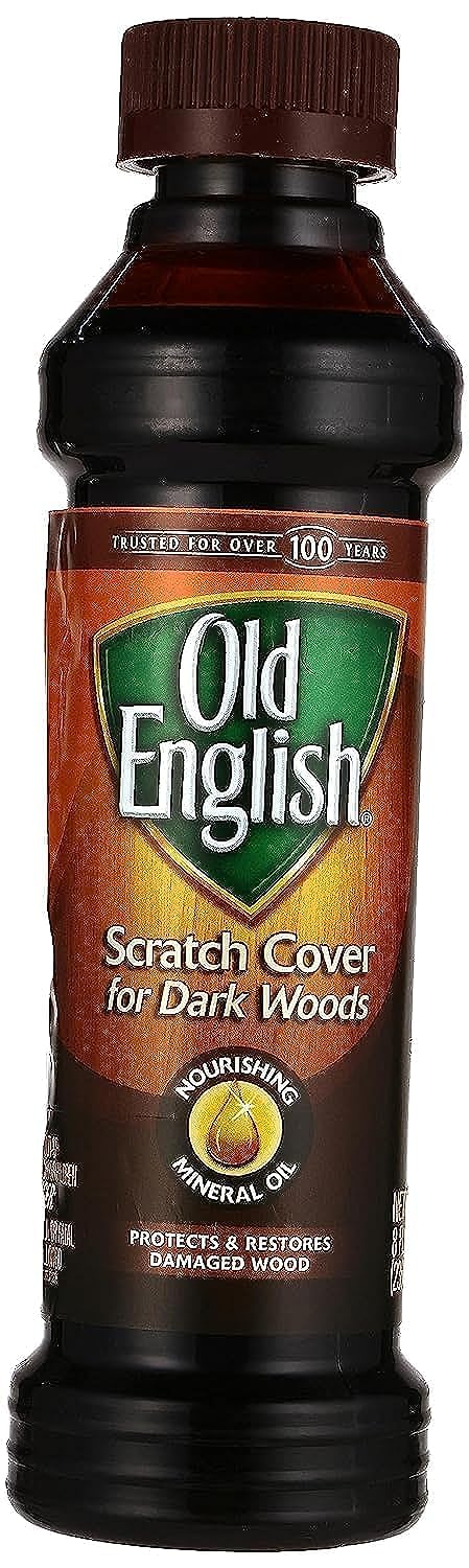 Old English Scratch Cover for Dark Woods, 8 fl oz Bottle, Wood Polish
