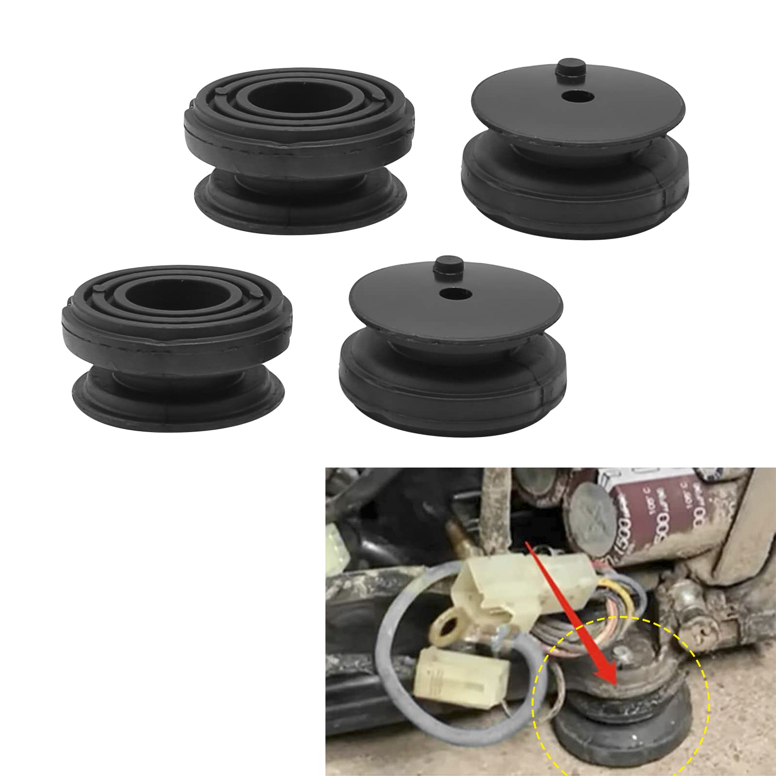 Hoypeyfiy Rubber Generator Foot Pads Replacement for Honda EB2000i EU2000i replace 68325-Z07-003 Lower Rubber Foot Pads