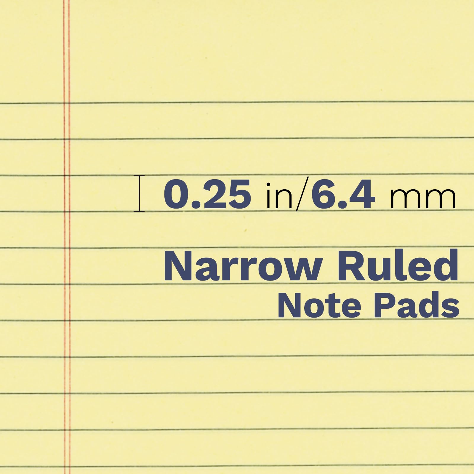 12 Pack Yellow Note Pads 5x8, Small Legalpads 5x8 Yellow for Office, Goefun Perforated College Ruled Writing Pads - 30 Sheets Samll Notepad