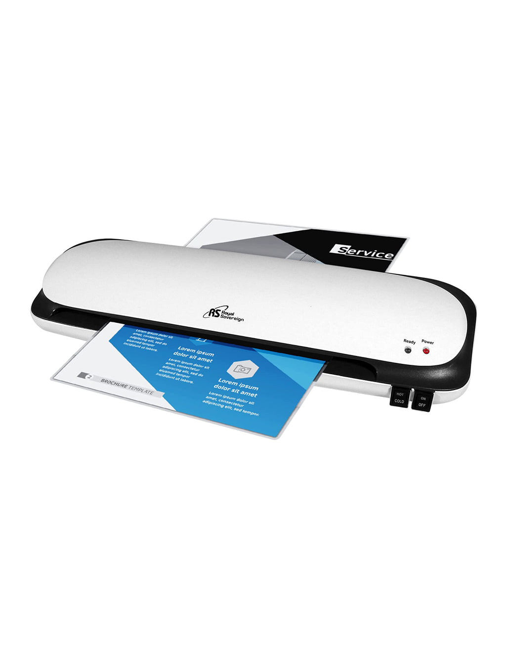 9" Thermal Pouch Laminator with 50 Assorted Pouches, 3 to 5 Mil Hot and Cold Settings, 3-5 Minute Warm-Up, and Anti-Blockage System for Home or Office Documents, Photos, and ID Cards, White
