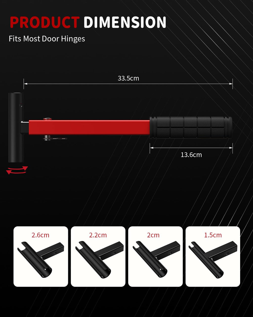 ZOMIYU 4 in 1 Door Hinge Adjustment Tool, Multi-Size Heavy Duty Bender with Rubber Handle, Hinge Wrench, Door Gap Adjustment Tool for Residential and Commercial Use