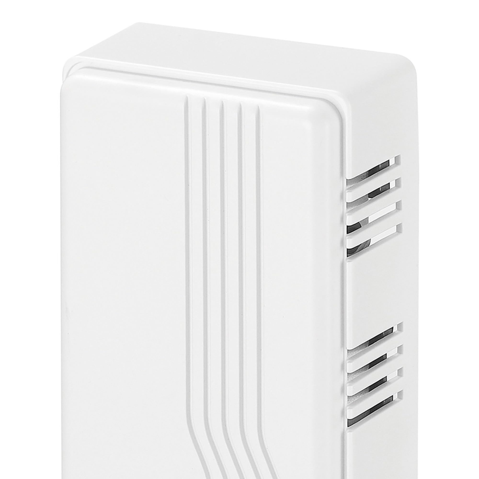 Heath Zenith Wired Mechanical Doorbell Chime, White, Plastic, Wired, 2 Tunes, Vertical, Horizontal, 80 dB, Button Not Included