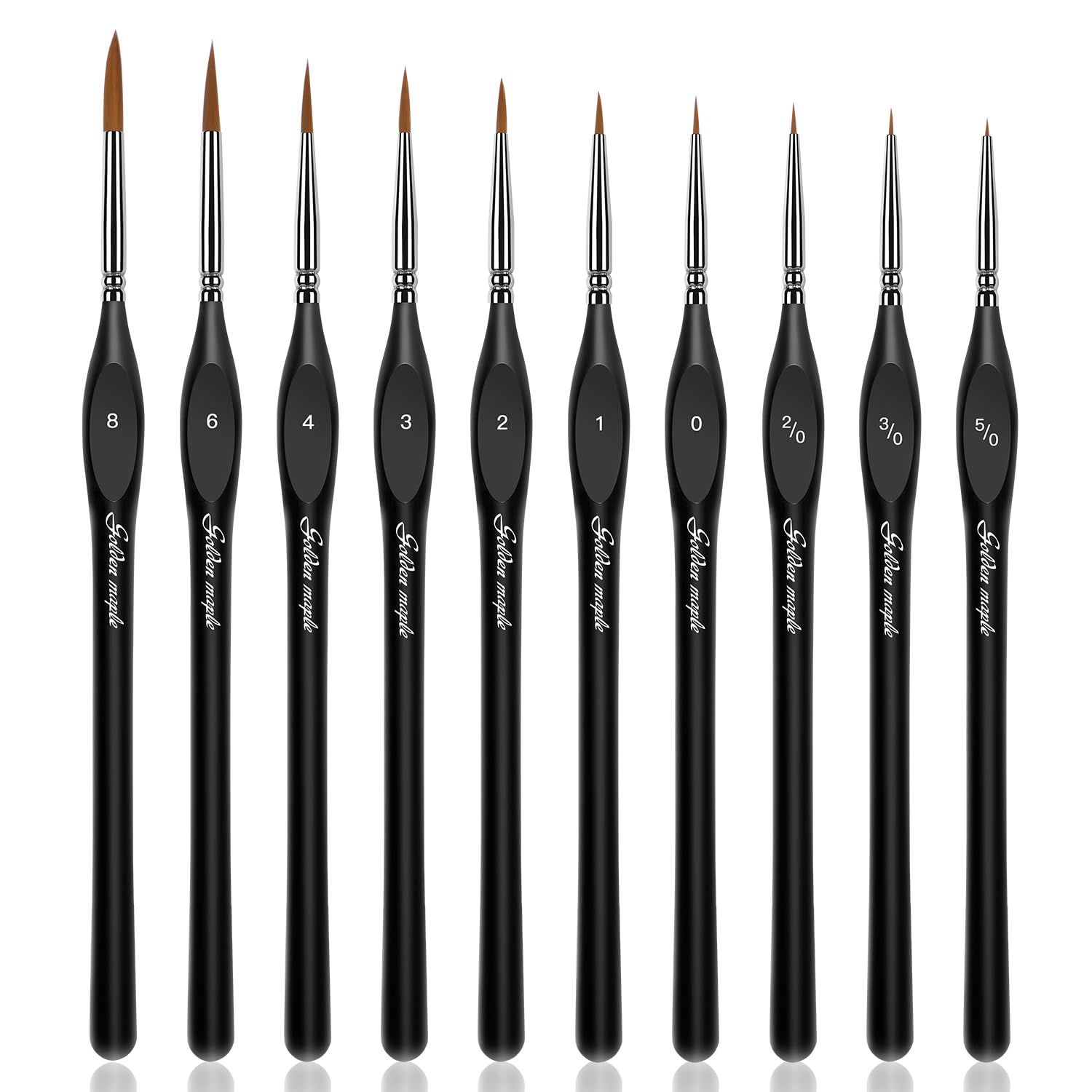 Detail Paint Brushes Set 10pcs Miniature Brushes for Fine Detailing & Art Painting - Acrylic, Watercolor,Oil,Models